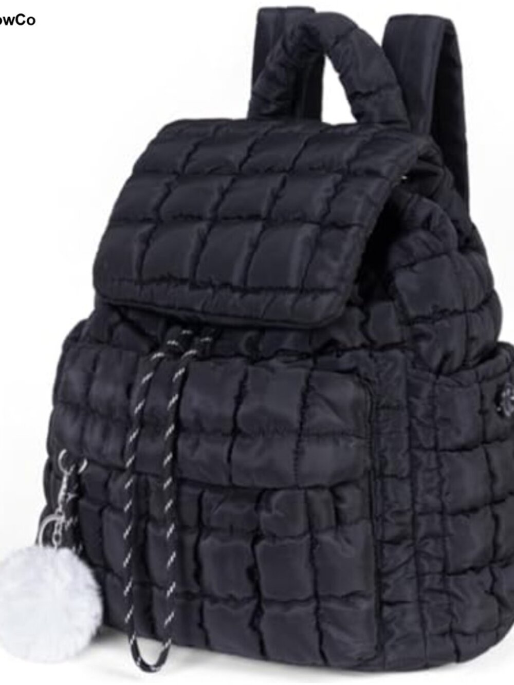 Quilted Puffer Backpack Lightweight Travel Laptop Daypack School